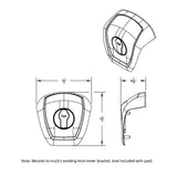 2013-2021 Kenworth T680 Chrome Steering Wheel Horn Pad