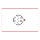2" Red LED Marker Light - 7 Diodes