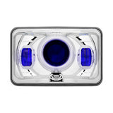 4" x 6" LED Projector Headlight with Backlit Auxiliary