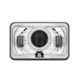4" x 6" Heated LED Projector Headlight with Backlit Auxiliary