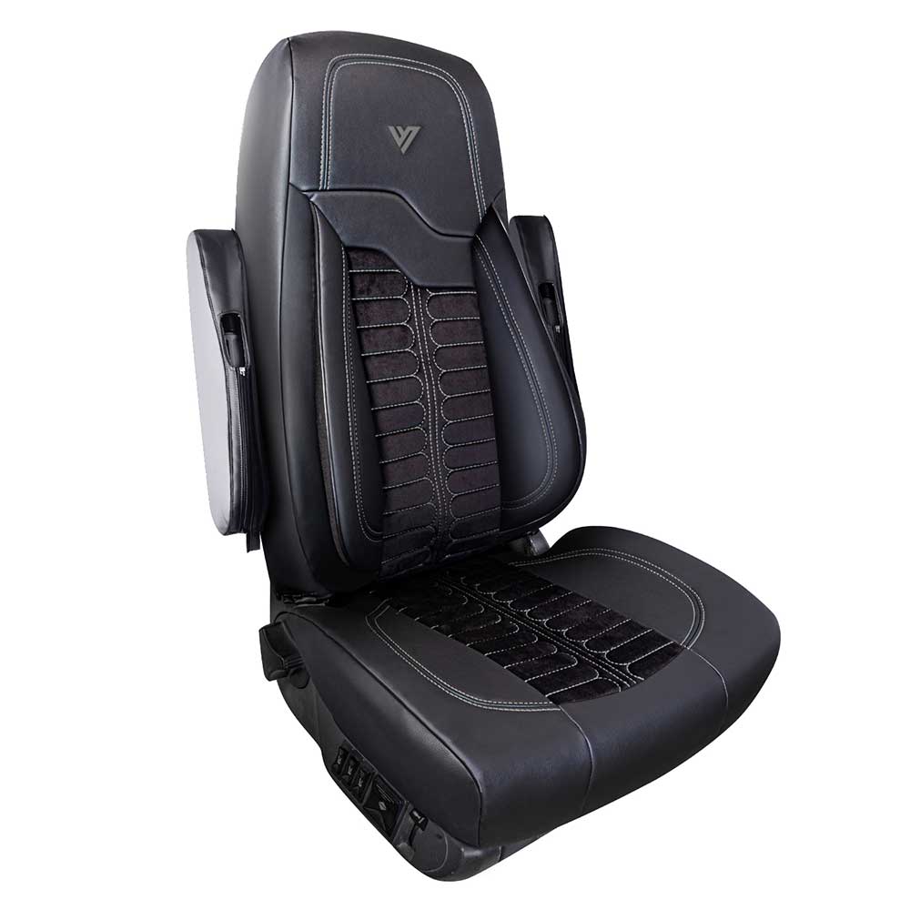 Legacy Silver High-Back Seat Faux Leather Seat Cover
