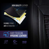Legacy Silver High-Back Seat Faux Leather Seat Cover