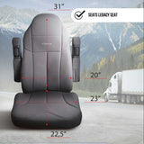 Legacy Silver High-Back Seat Faux Leather Seat Cover