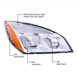 Freightliner Cascadia 2018+ and Newer Chrome LED Headlight