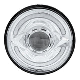 ULTRALIT LED 5-3/4" Round Headlight with 60 LED Dual Color Light Bar