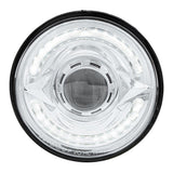 ULTRALIT LED 5-3/4" Round Headlight with 60 LED Dual Color Light Bar