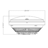 ULTRALIT LED 5-3/4" Round Headlight with 60 LED Dual Color Light Bar