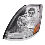 Volvo VN, VNL 2009-2017 LED Headlight with Dual Color LED Light Bars