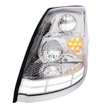 Volvo VN, VNL 2009-2017 LED Headlight with Dual Color LED Light Bars