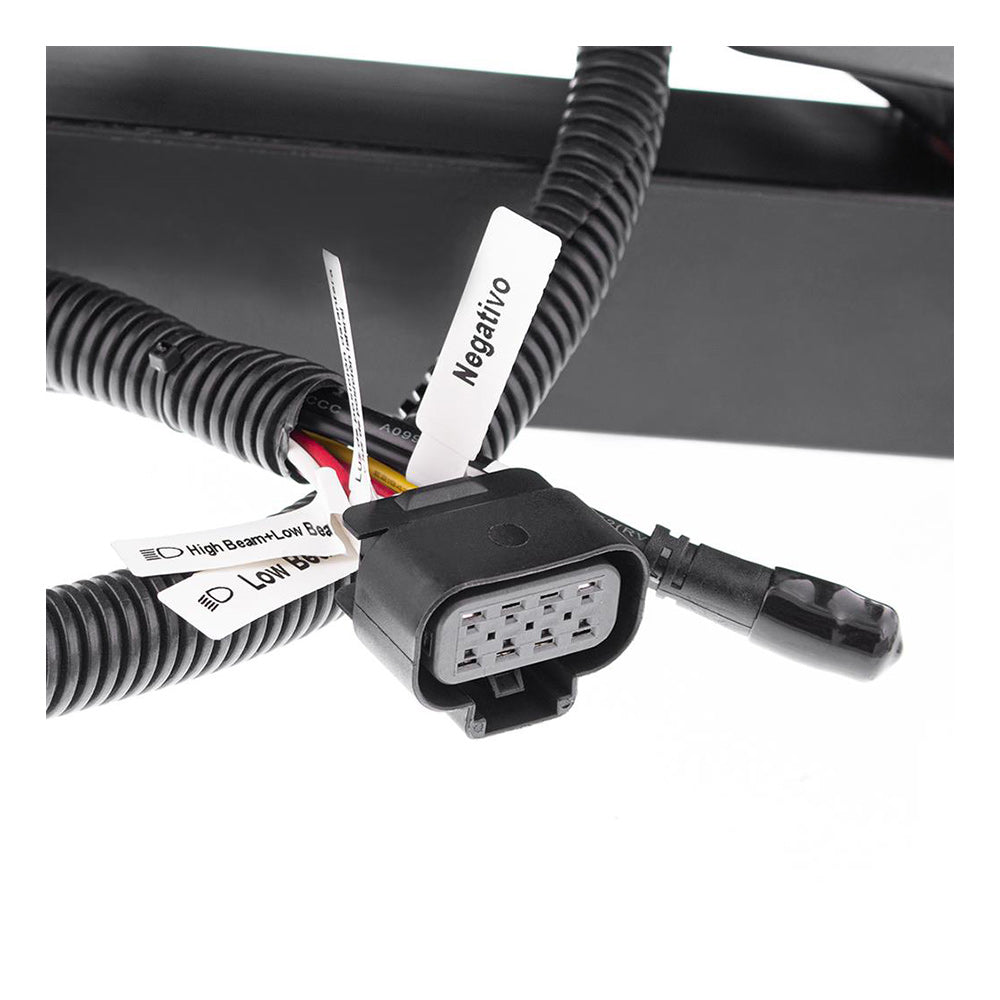 Volvo VN, VNL 2009-2017 Black LED Headlight with Dual Color LED Light Bars