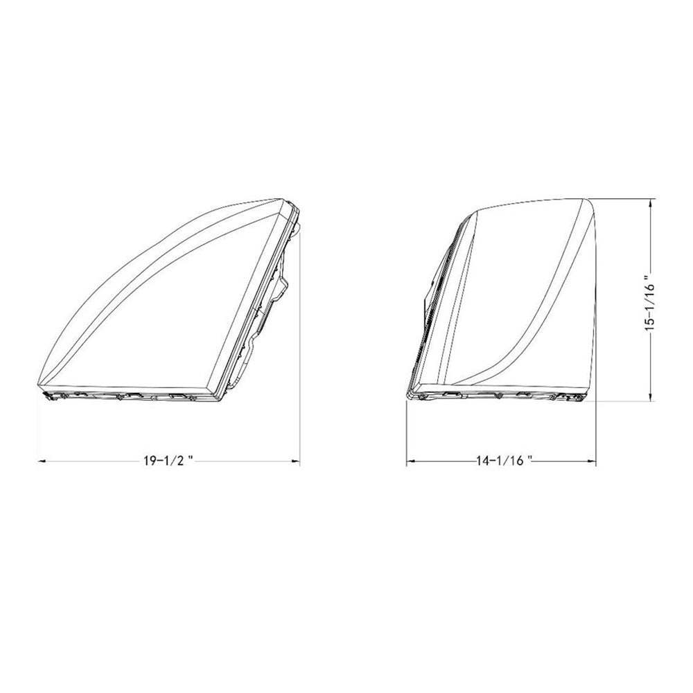 Volvo VN, VNL 2009-2017 Black LED Headlight with Dual Color LED Light Bars