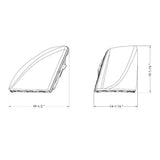 Volvo VN, VNL 2009-2017 Black LED Headlight with Dual Color LED Light Bars