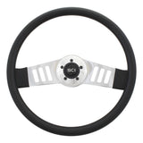 18" Black 2 Spoke Steering Wheel