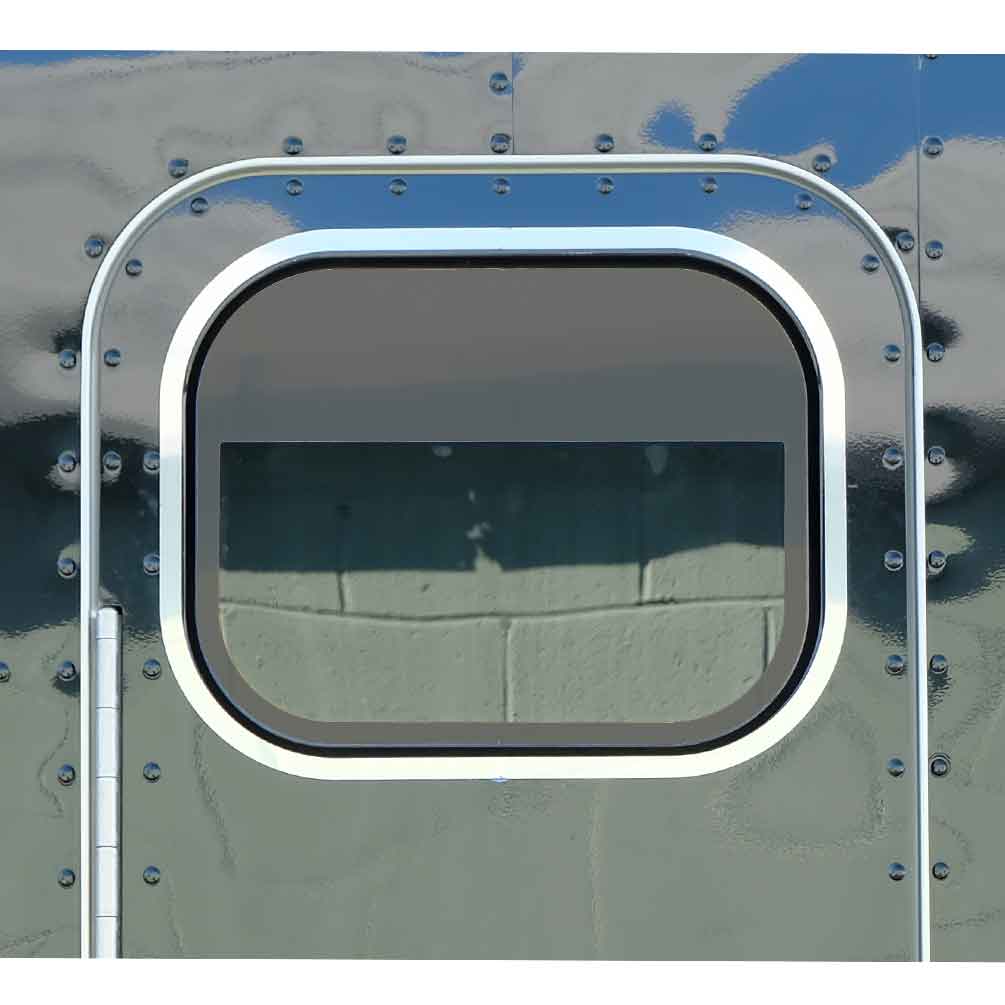 Peterbilt 567, 579 Stainless 3/4" Sleeper Door Window Surround Trim - Driver Side
