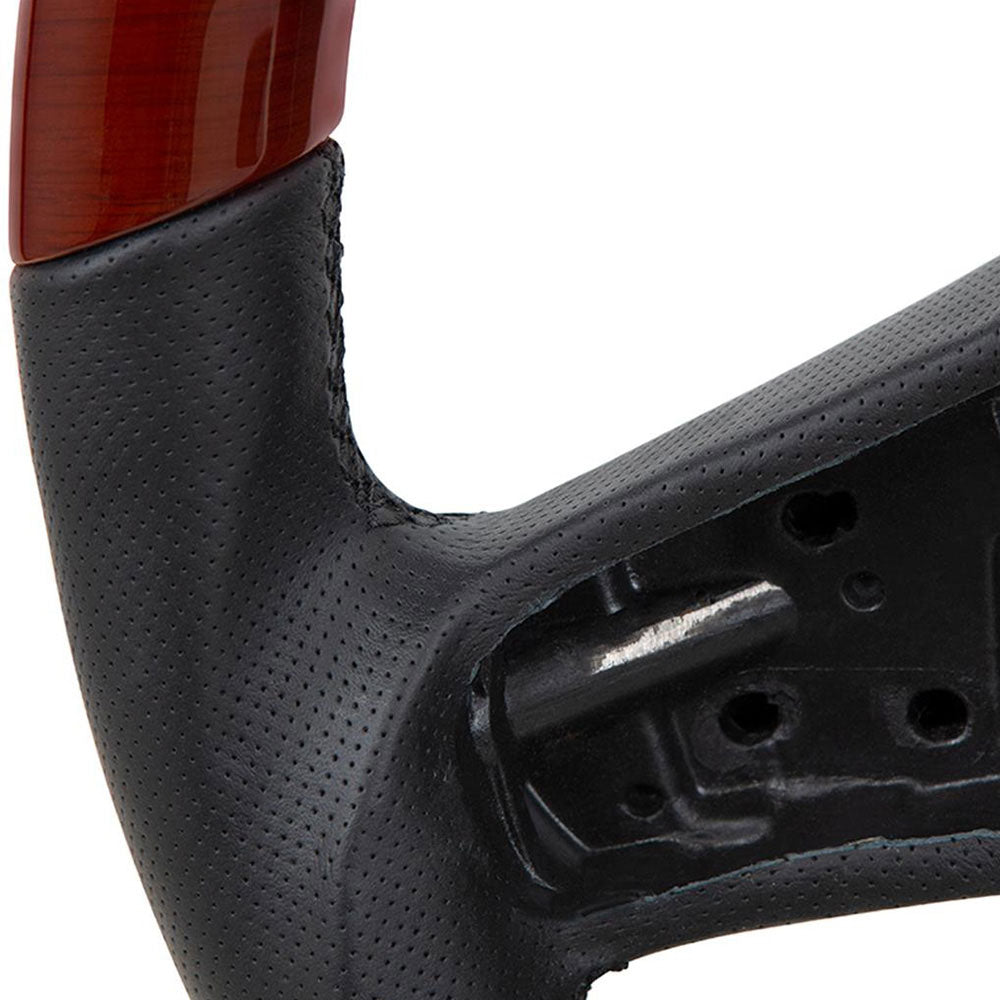 18" United Pacific YourGrip Leather and Wood Steering Wheel for Peterbilt 579 & Kenworth T680