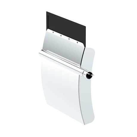Close-up of 24" 430 Stainless steel quarter fender with tube bracket set