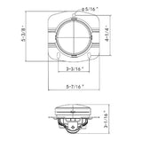 4-1/2" Black LED Fog Light for 2013+ Kenworth 1st Gen T680