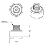 Shifter Mounting Adapter For 9, 10 Speed - Thread On
