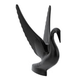 Die-Cast Matte Black Swan Hood Ornament