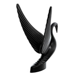 Die-Cast Matte Black Swan Hood Ornament