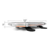 12" Stellar Vision Low Profile Amber LED Warning Light Bar With 19 Flash Patterns