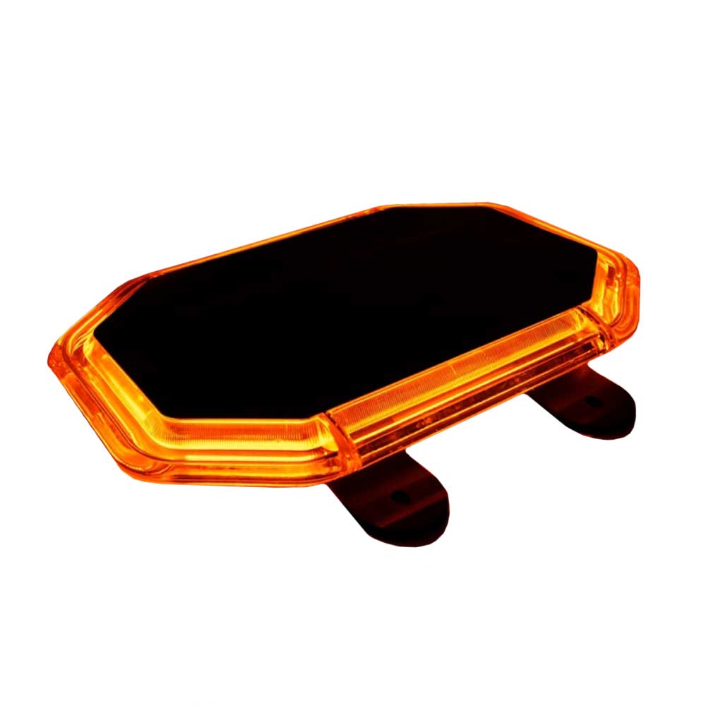 12" Stellar Vision Low Profile Amber LED Warning Light Bar With 19 Flash Patterns