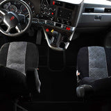 Kenworth T680, T880, W990 Black Carpeted Floor Mat Set with Black Trim