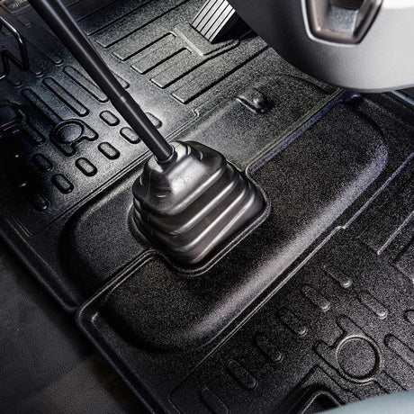 Detail of RigGear floor mat set for Peterbilt and Kenworth models