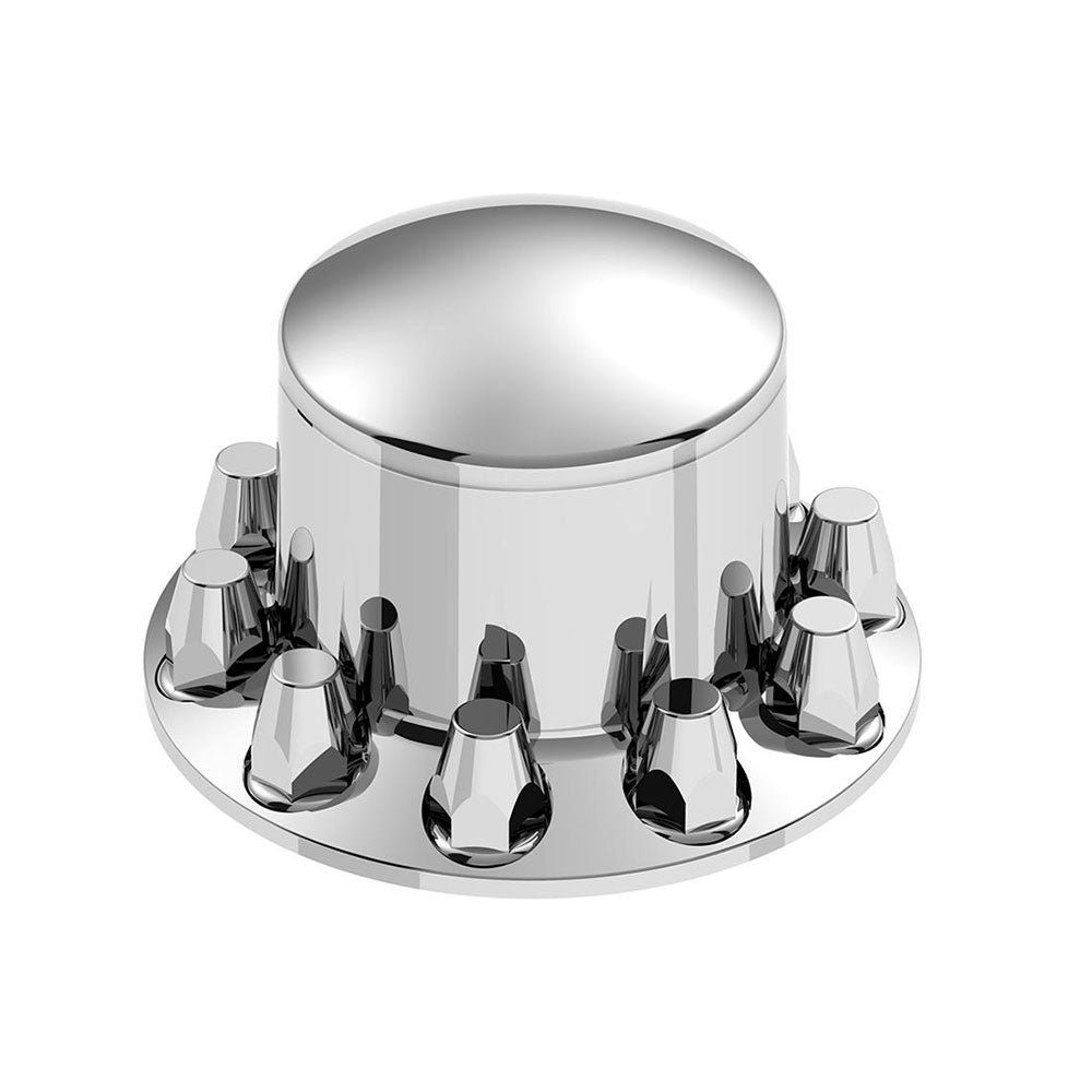 Chrome Dome Rear Axle Cover With 33mm Standard Style Push-On Nut Covers
