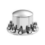 Chrome Dome Rear Axle Cover With 33mm Standard Style Push-On Nut Covers