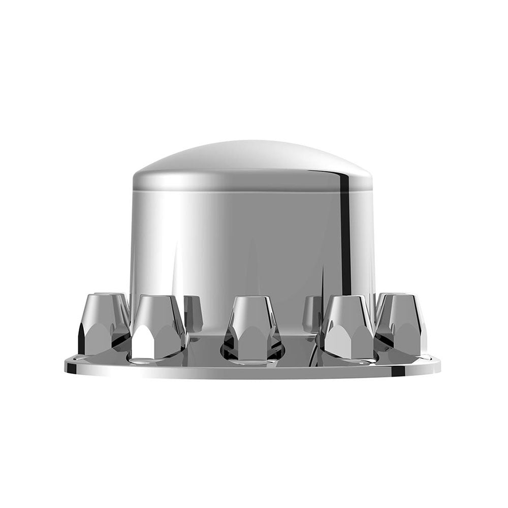 Chrome Dome Rear Axle Cover With 33mm Standard Style Push-On Nut Covers