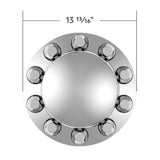 Chrome Dome Rear Axle Cover With 33mm Standard Style Push-On Nut Covers