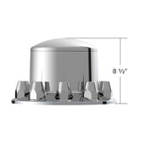 Chrome Dome Rear Axle Cover With 33mm Standard Style Push-On Nut Covers