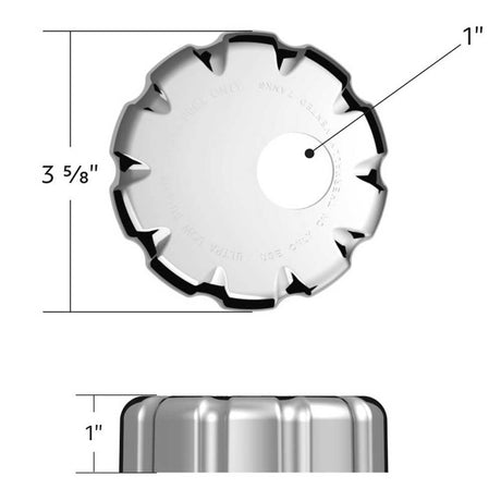 Closer view of Volvo locking fuel cap