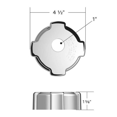 Closer view of Freightliner locking fuel cap