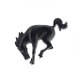Plastic Matte Black Bucking Horse Emblem