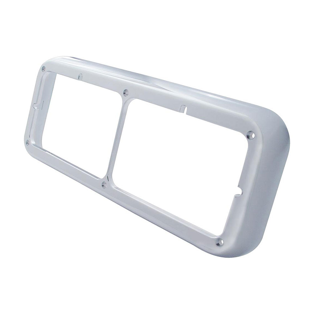 Chrome Plastic Rectangular Dual 4" X 6" Headlight Bezel