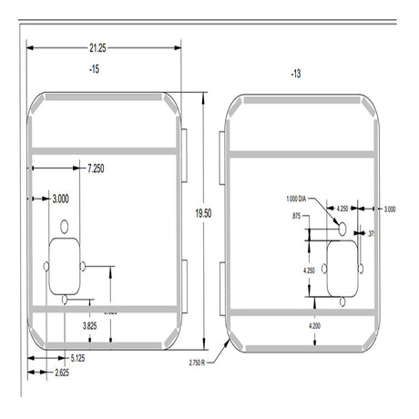 Peterbilt 379 driver side sleeper storage door cover