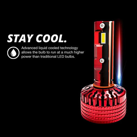 130WT H7 liquid cooled LED bulb kit from another angle
