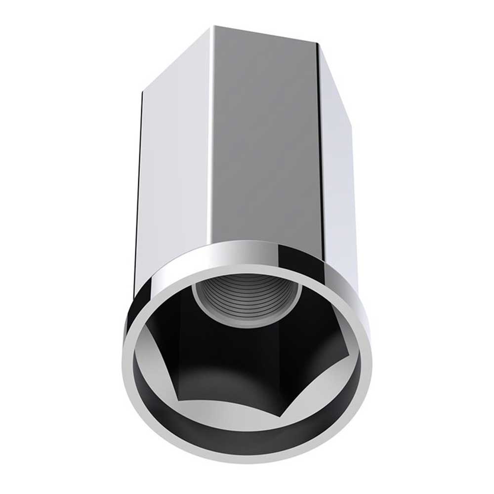 33mm x 4-1/2" Chrome Plastic Hexagon Style Lug Nut Cover - Thread On