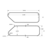 Kenworth 72" Sleeper Upper Window Trim