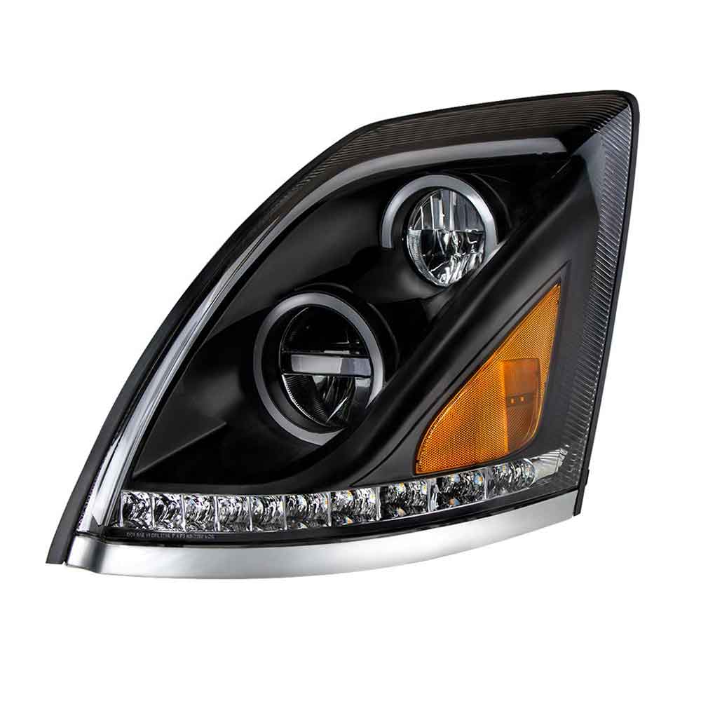 2013-2017 Volvo VN/VNL Black LED Headlight