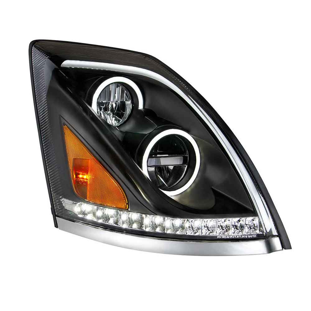 2013-2017 Volvo VN/VNL Black LED Headlight