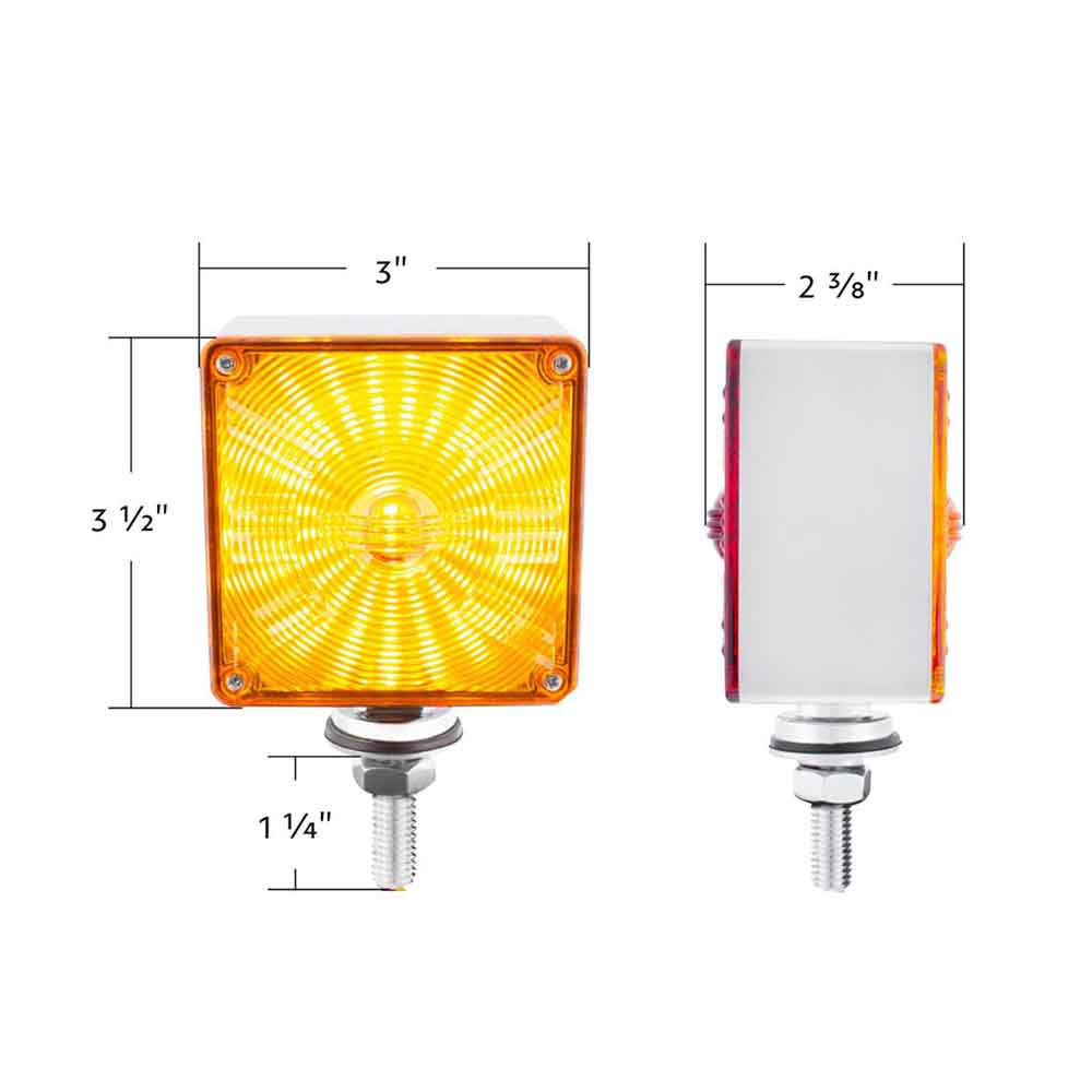 Competition Series 3" Mini Double Face light Amber/Red 48 LED and Lens