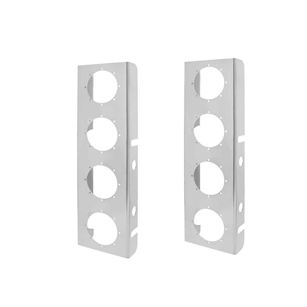 13" Stainless Steel Front Air Cleaner Light Bracket with 4-2" Light Cutouts