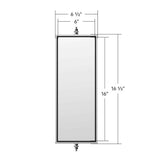 6" x16" Stainless steel West Coast Style Mirror