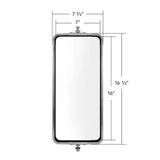 7"x16" Stainless steel West Coast Style Mirror