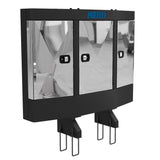 70"H x 80"W 300 Series 3 Door Stainless and Poly Layer Cab Rack
