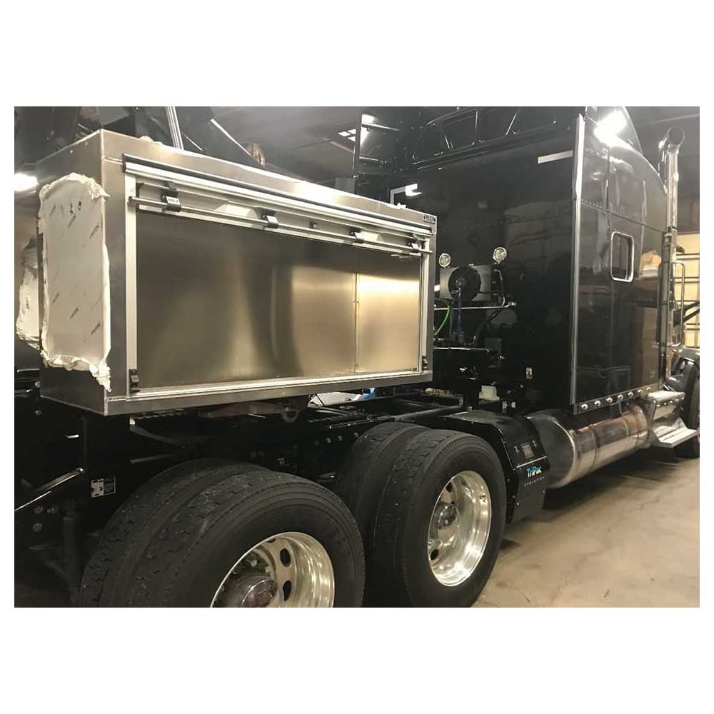 Smooth Aluminum Tool Box with Roll-Up Door 72"L