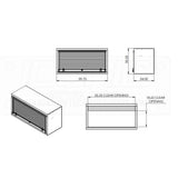 Smooth Aluminum Tool Box with Roll-Up Door 60"L